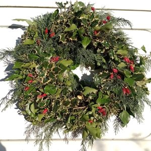 Varigated Holly Wreath