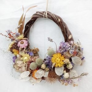 Dried Flower Half Wreath