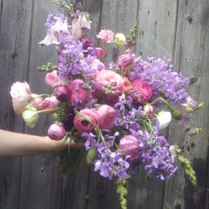 Midsummer extravaganza handtied bouquet of flowers